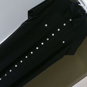 Black Linen button down Maxi dress